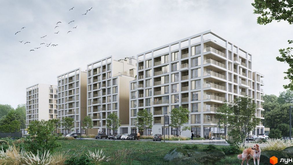 Житловий комплекс ШЕЛЕСТ – багатоповерхові будинки з панорамними вікнами та відкритими балконами. На прибудинковій території зелені насадження та місця для відпочинку.