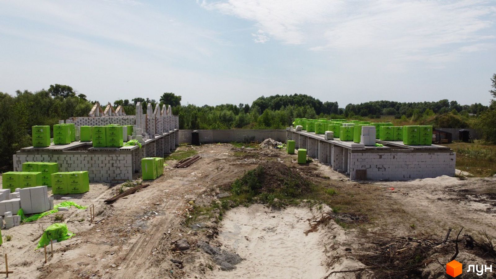 Ход строительства КГ Prydesennya Eco Village, 0, июль 2020