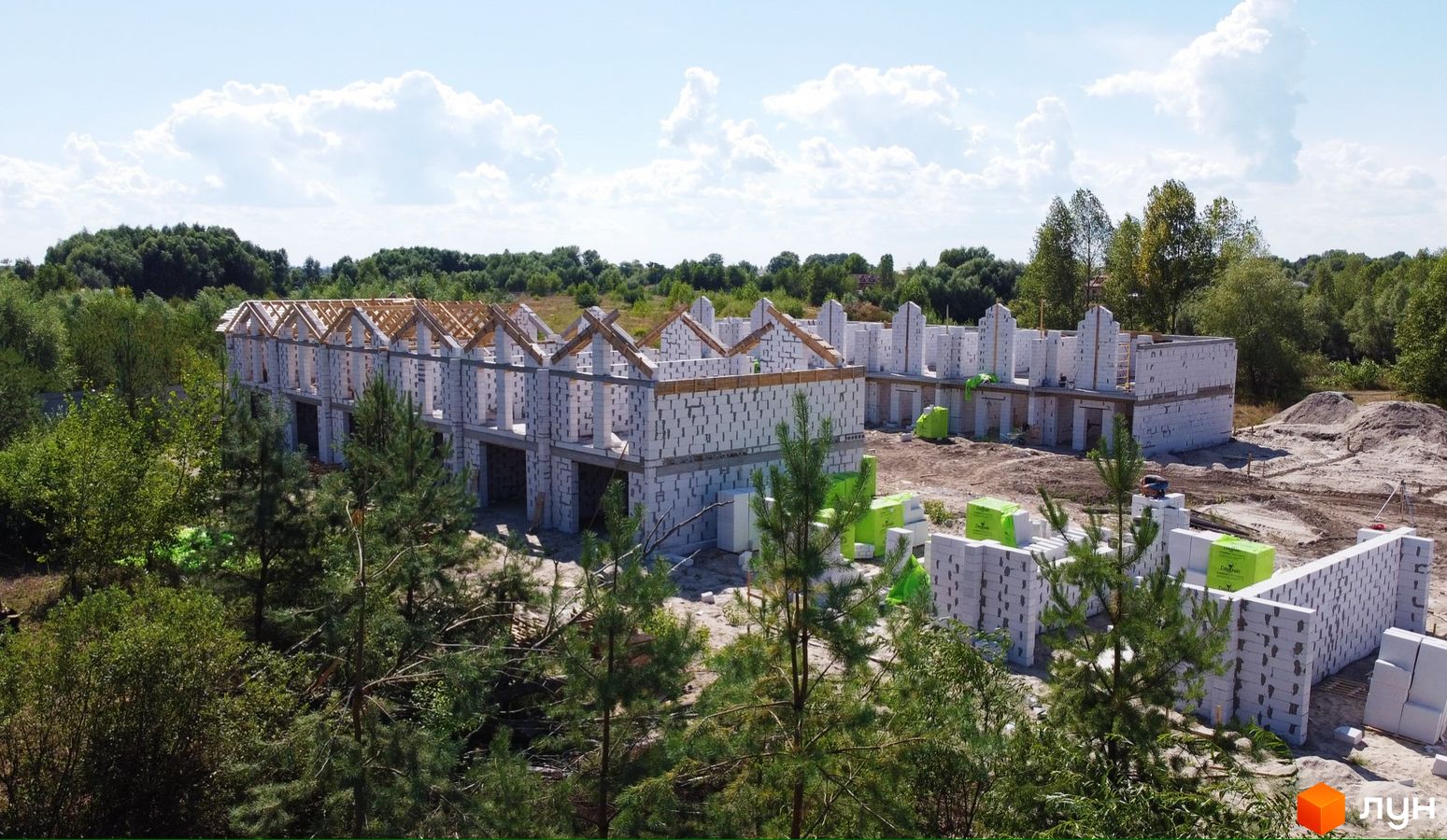 Ход строительства КГ Prydesennya Eco Village, 0, август 2020