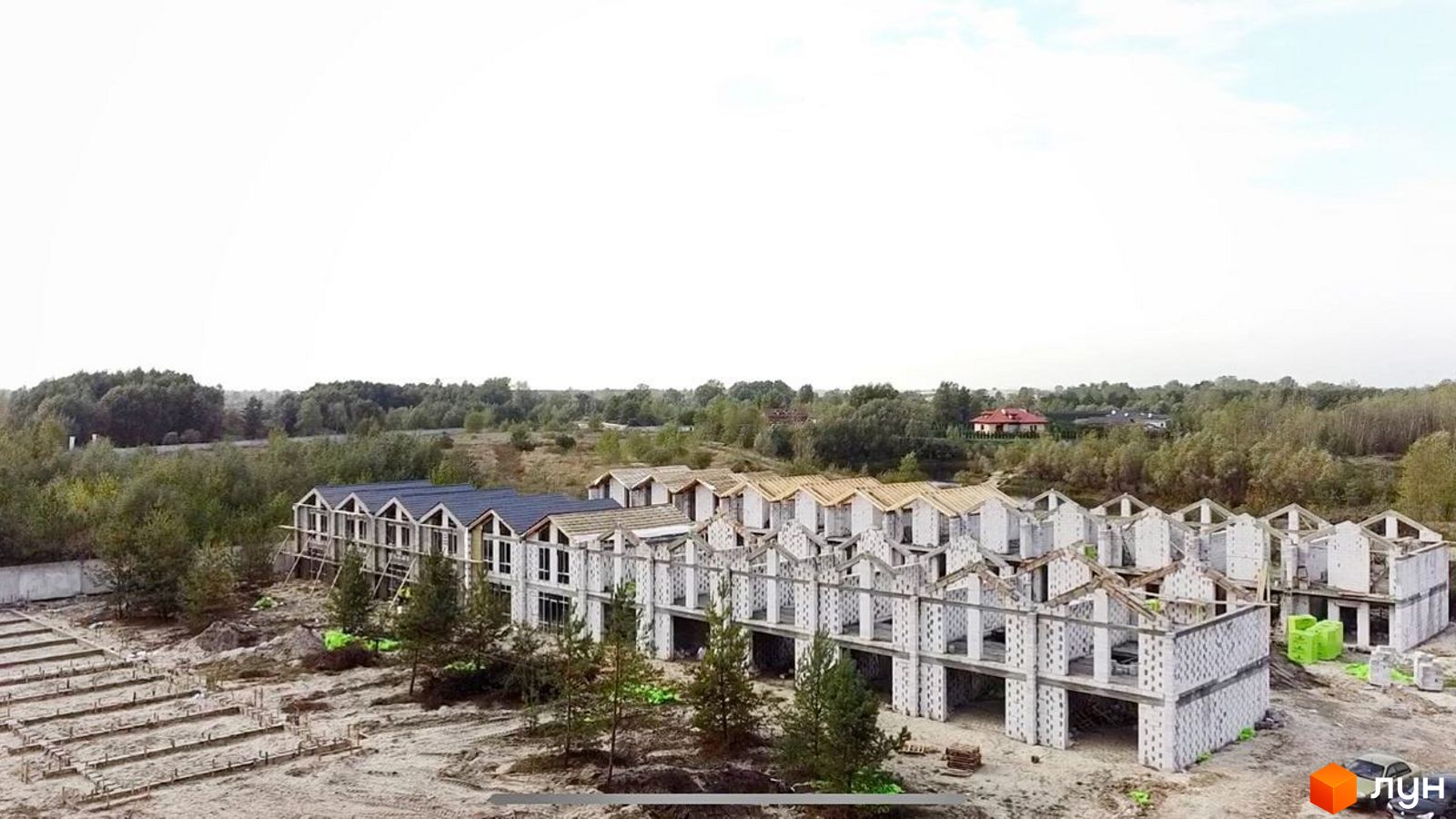Ход строительства КГ Prydesennya Eco Village, 0, октябрь 2020
