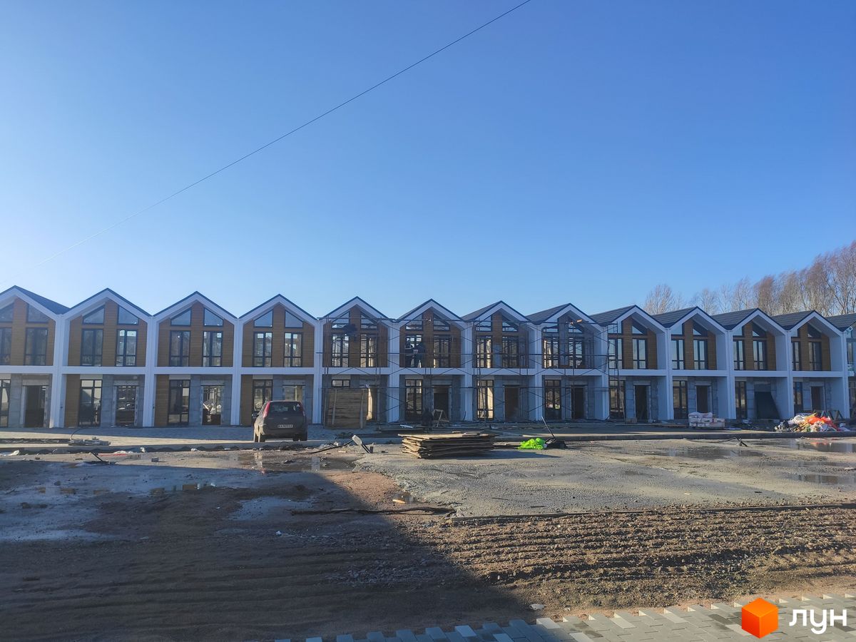 Ход строительства КГ Prydesennya Eco Village, 0, февраль 2022