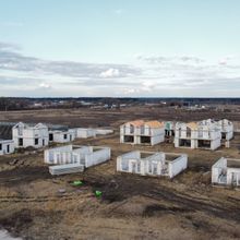 Ход строительства КГ Gardd House Eco Village, 0, март 2023