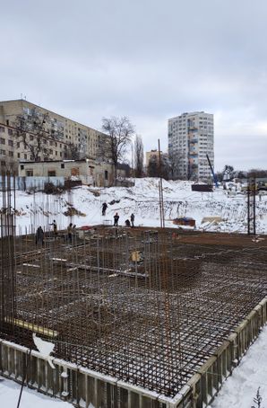 Хід будівництва ЖК Німецький проект на Холодній Горі, 1 будинок, січень 2022