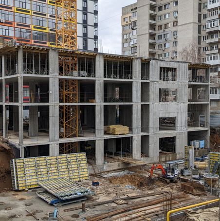 Хід будівництва ЖК Urban One Naukova Apartments, Будинок, лютий 2022