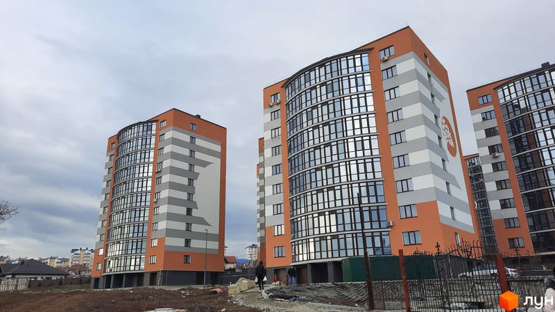 Ход строительства ЖК Городок Соборный, 1, 4 дома, февраль 2021