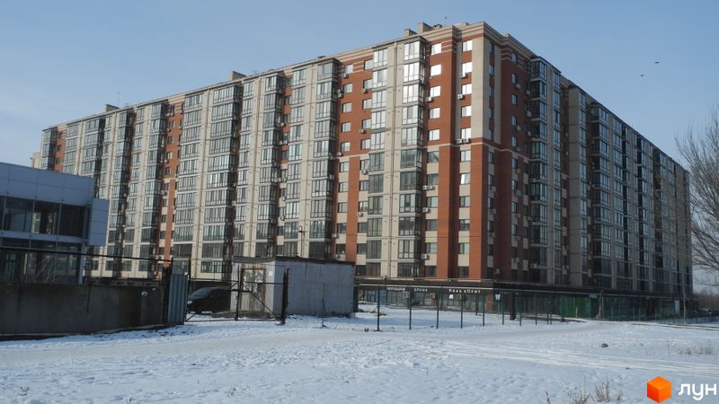 Ход строительства ЖК Днепровская Брама, 1 дом, февраль 2021