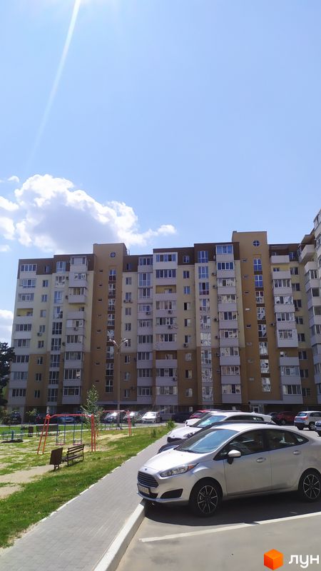 Ход строительства ЖК Солнечный квартал, 1 дом (секции 1-2), июль 2021