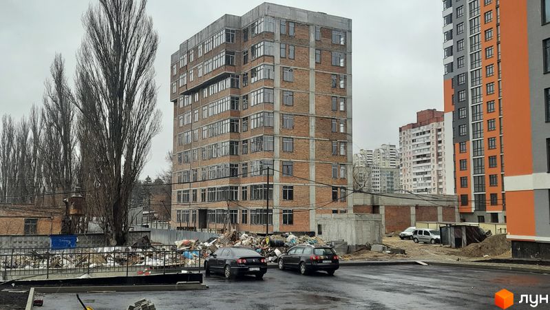 Ход строительства ЖК Бережанский, 10 дом, ноябрь 2021