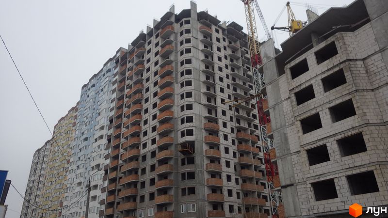 Хід будівництва ЖК НебоSky, 1 будинок (секції 1-5), грудень 2021