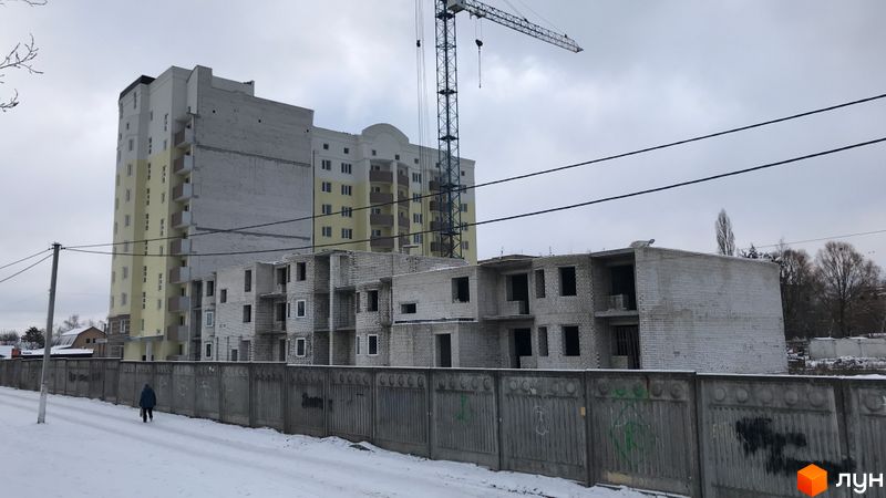 Ход строительства ЖК Медовый, 3-4 секции, январь 2022