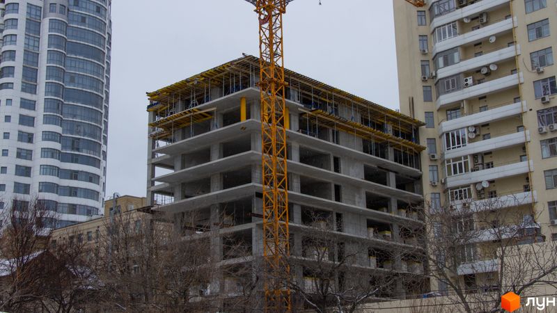 Ход строительства ЖК Славия, 1 дом (секция 3), январь 2022