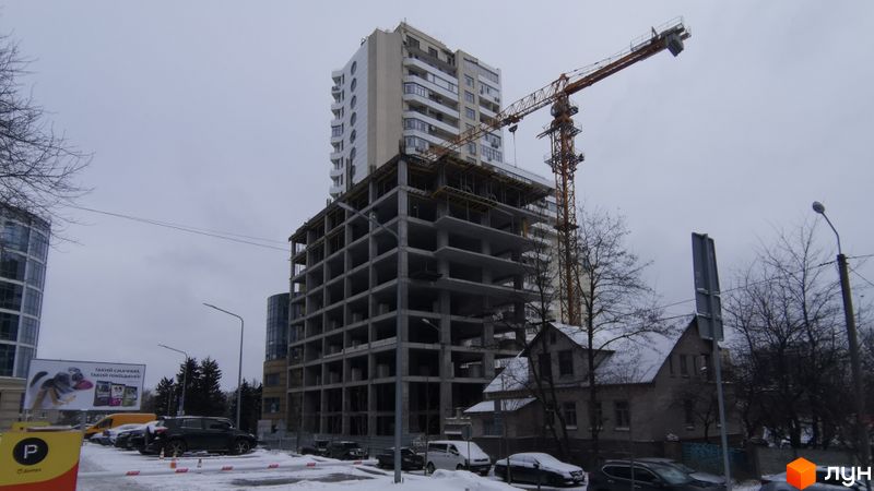 Ход строительства ЖК Славия, 1 дом (секция 3), январь 2022