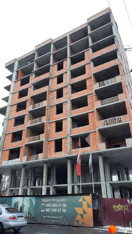Ход строительства ЖК Диамант холл, 1 дом, январь 2022