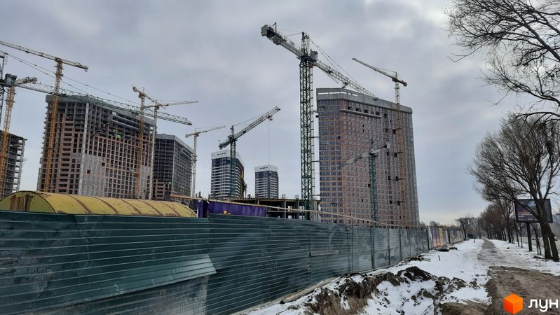 Хід будівництва ЖК Great, 1, 2, 6 будинки, січень 2022