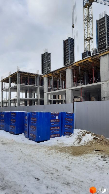 Хід будівництва ЖК LIBERTY PARK, 1-2 будинки, січень 2022
