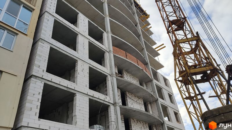 Ход строительства ЖК Одесский двор, 10 дом, февраль 2022