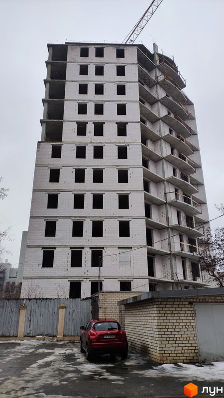 Хід будівництва ЖК the first capital residence, Будинок, лютий 2022