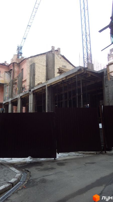 Хід будівництва Прибутковий будинок на Тургенєвській, 17а, Будинок, лютий 2022