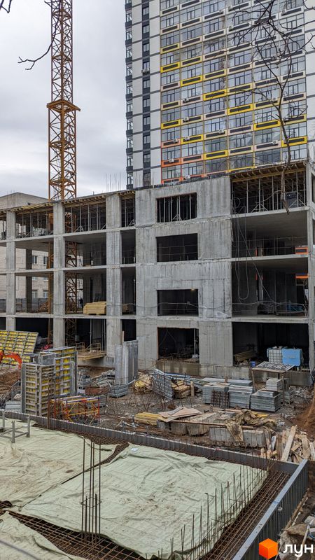 Ход строительства ЖК Urban One Naukova Apartments, Дом, февраль 2022