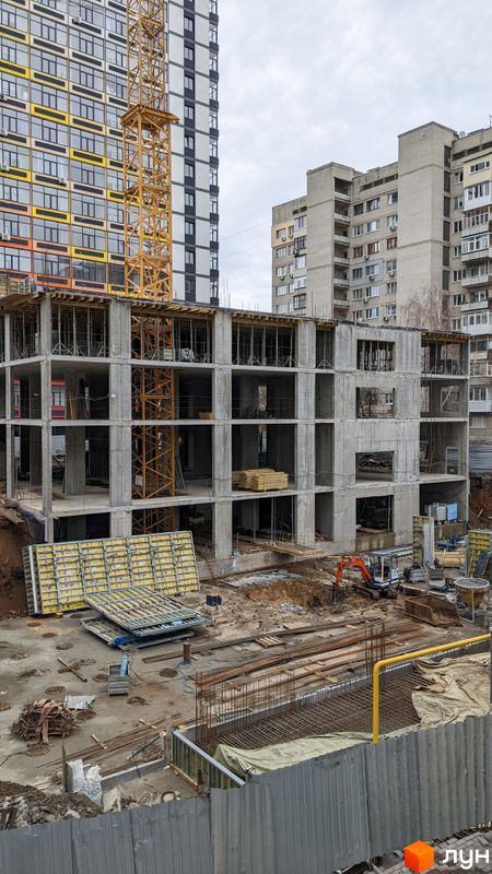 Хід будівництва ЖК Urban One Naukova Apartments, Будинок, лютий 2022