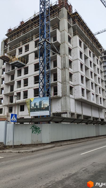 Хід будівництва ЖК Люксембург, 3 будинок, лютий 2022