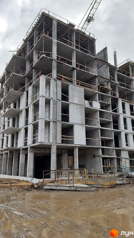 Ход строительства ЖК Файна Таун, 9 очередь (дом 03701-03705), февраль 2022
