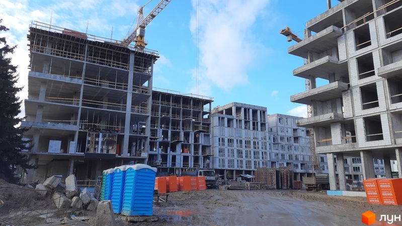 Ход строительства ЖК Файна Таун, 9 очередь (дом 03401-03503), февраль 2022