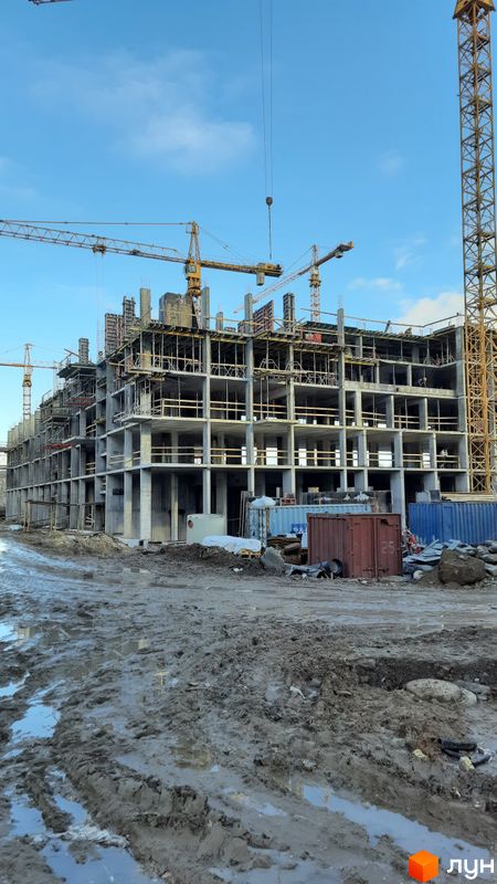 Ход строительства ЖК Файна Таун, 9 очередь (дом 03801-03901), февраль 2022