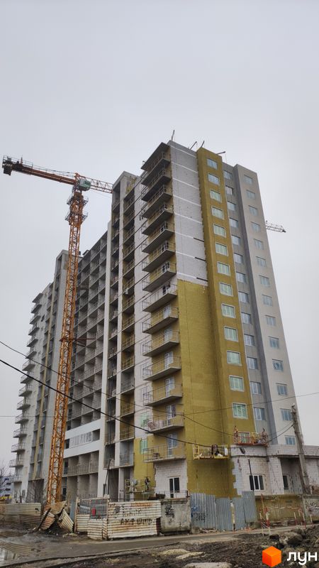 Хід будівництва ЖК Слобожанський квартал, Будинок, лютий 2022