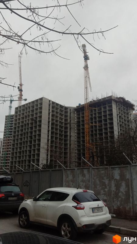 Ход строительства Апарт-комплекс «Морская резиденция», Секции 1-2, январь 2023
