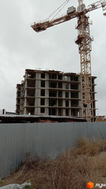 Ход строительства ЖК Янтарный, ул. Таврийская, 39, январь 2024