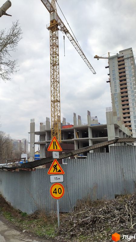 Ход строительства ЖК Синергия Киев, 1 дом, март 2024