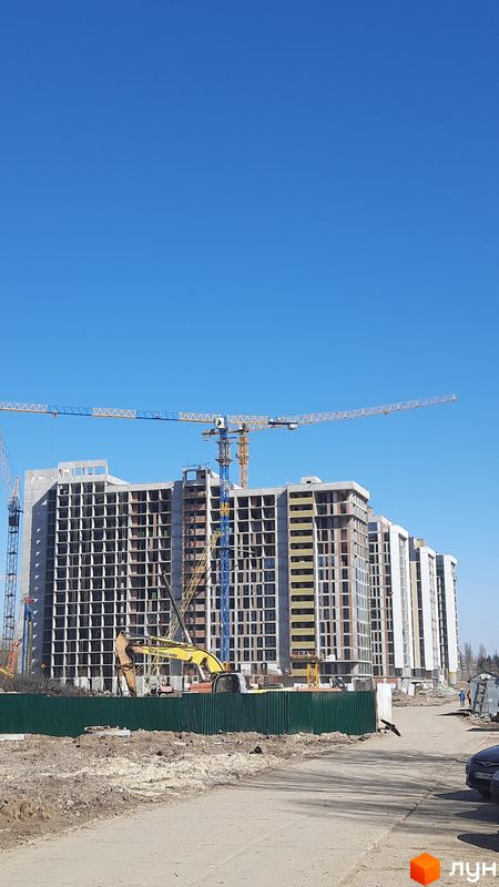 Ход строительства ЖК Феофания City, Корпуса  А, B, март 2024