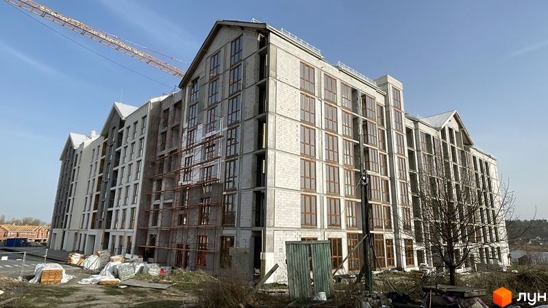 Ход строительства ЖК Гостомель Residence, 2 дом (секции 4-5), март 2024