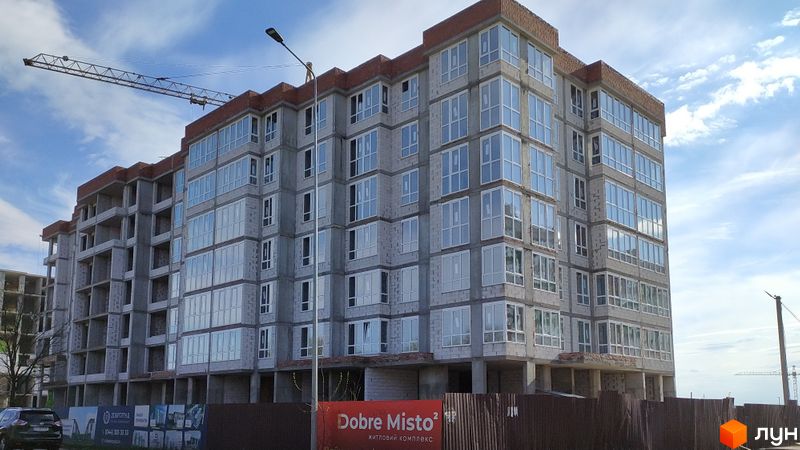 Хід будівництва ЖК Dobre Misto 2, 2 будинок (секції 3, 4), квітень 2024