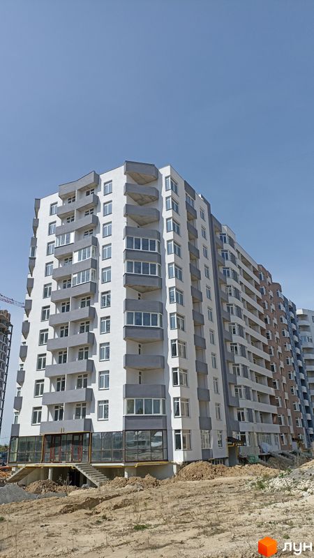 Ход строительства ЖК Киевский, 5 дом (секция 1), апрель 2024