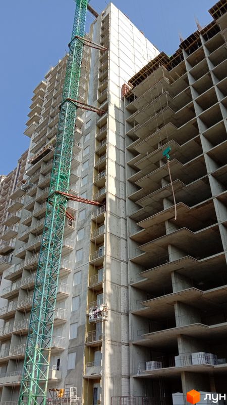 Ход строительства ЖК Акрополь, 3 дом (секция А), апрель 2024