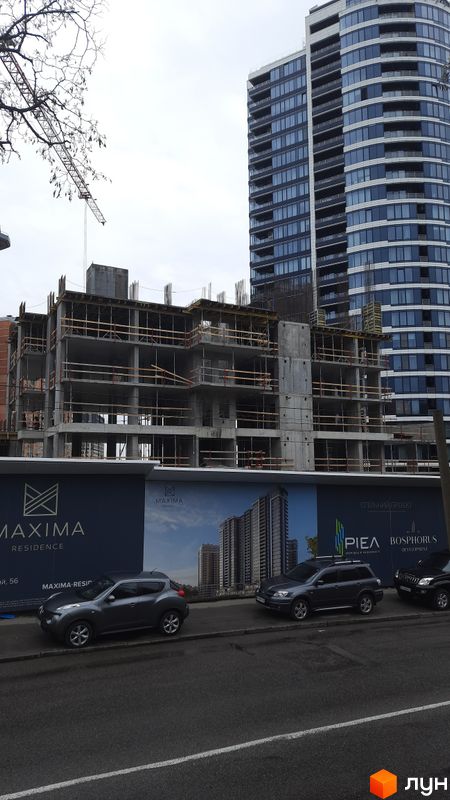 Ход строительства ЖК Maxima Residence, 1 секция, апрель 2024