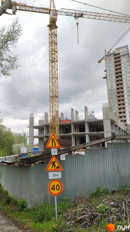 Ход строительства ЖК Синергия Киев, 1 дом, апрель 2024