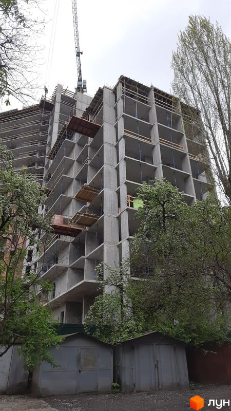 Хід будівництва ЖК Лук'янівський каскад, 1-3 секції, квітень 2024