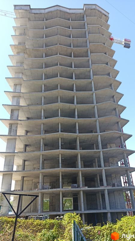 Ход строительства ЖК Набережна Вежа, 1 дом, май 2024